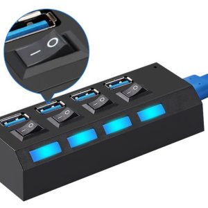 4 portos USB elosztó kapcsolókkal