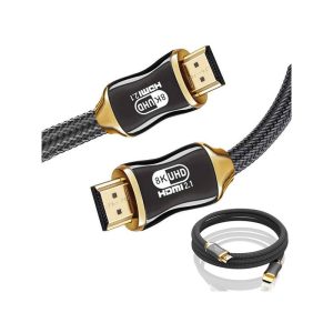 Magas sebességű HDMI 2.1 videó kábel arany csatlakozóval 3 méter – 8K 60Hz, 4K 120Hz támogatással