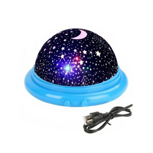 Csillagvetítős éjszakai lámpa – égbolt kör alakú LED-vel