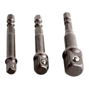 EXTOL CRAFT dugókulcs adapter készlet 3db-os; 1/4” – 3/8” – 1/2”, befogás: 1/4” hatszög