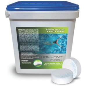 Brillant Pool Maxi-Kombi Klór ”P” tabletta, 95 % tisztaság, 5 kg